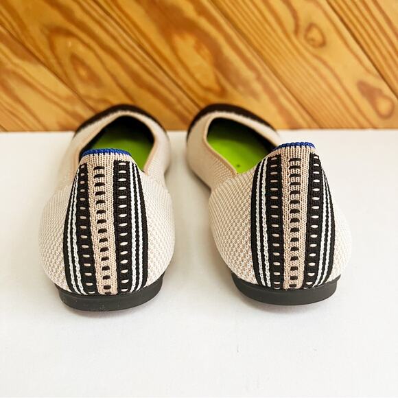 Rothy's The Square Toe Flat in Tuxedo - Picture 4 of 7